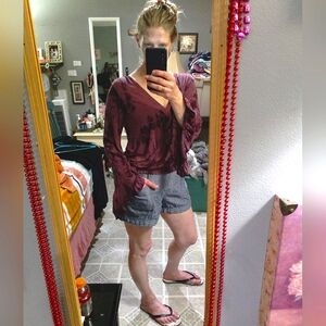 🎈American Eagle🎈🎈BUY 1 GET 1 FREE💥Soft & Sexy Tie Dye Sleeve Top Sz M